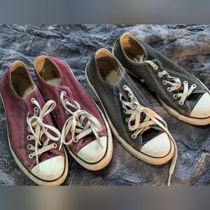 Converse All Stars burgundy W 8.5 M 6.5